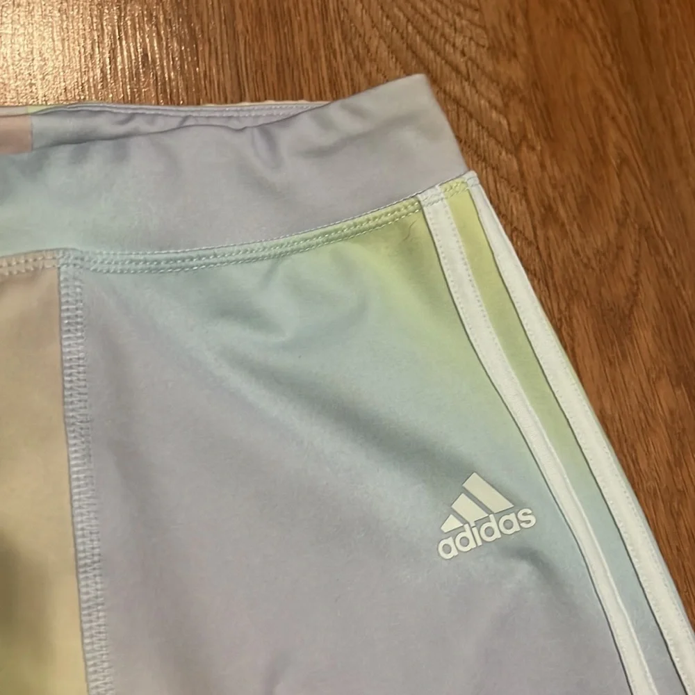 Adidas Aeroready Pastel Athletic Capri Leggings Sz 14 Youth
